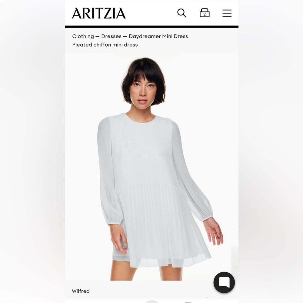 Aritzia Daydreamer Dress - Snowmelt Blue